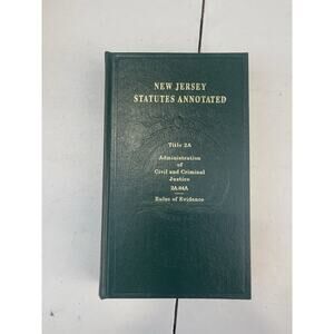 2 New Jersey Statutes Annotated, Title 2A 2A:13 to 2A:21 2A:84 Rules Of Evidence